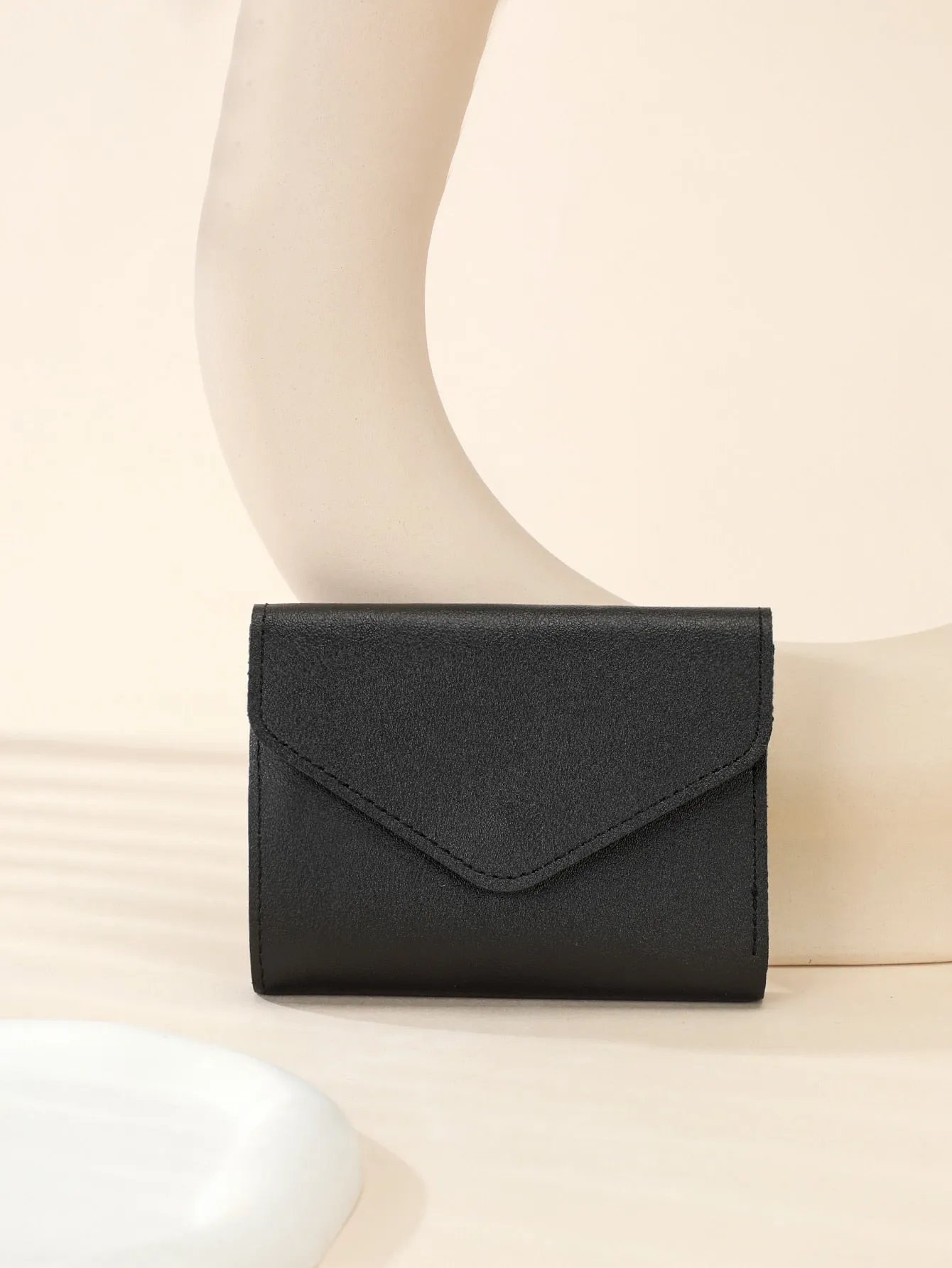 Minimalistic Black Wallet Small Wallet Card Holder Small Purse Coin Purse