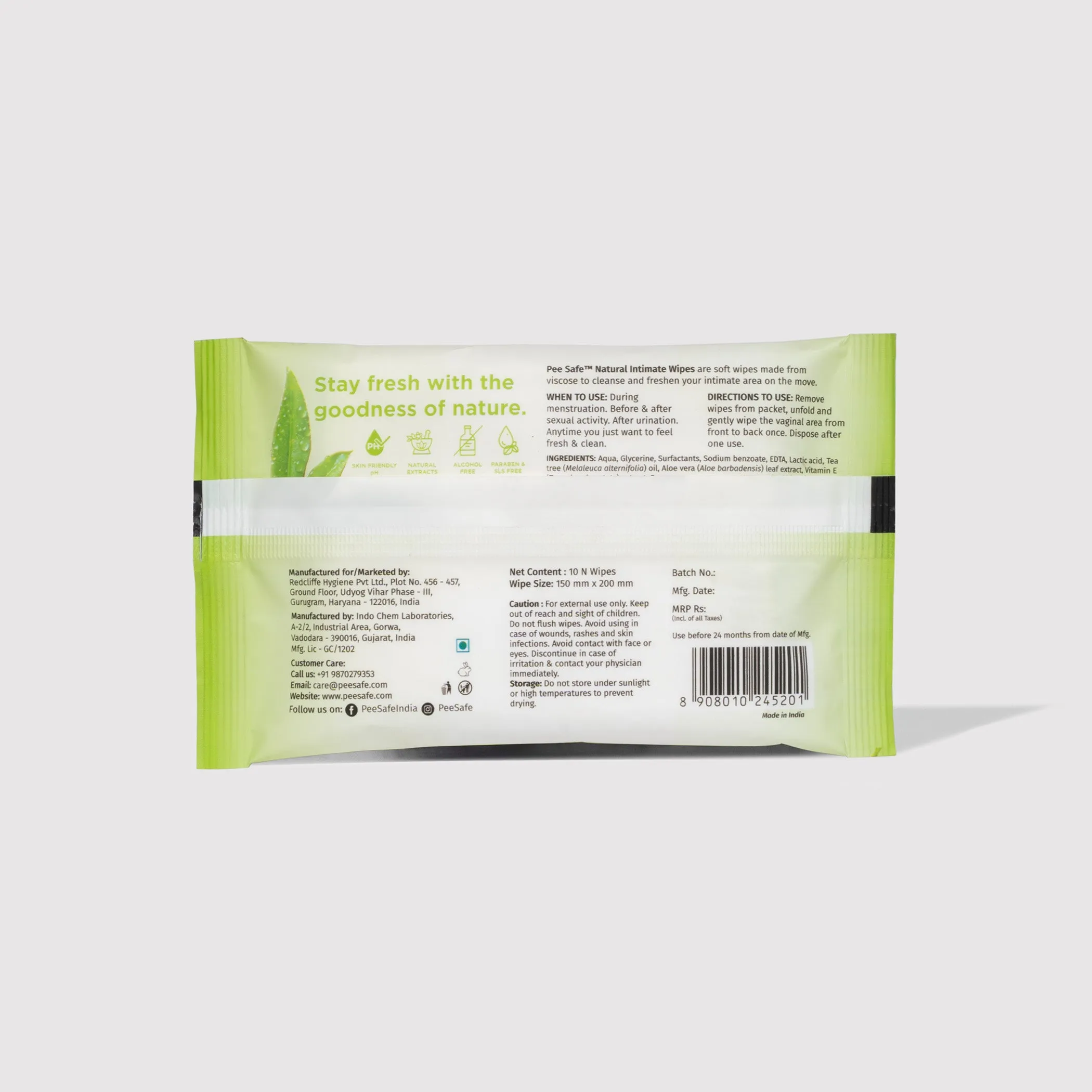 Natural Intimate Wipes For Women (20N)