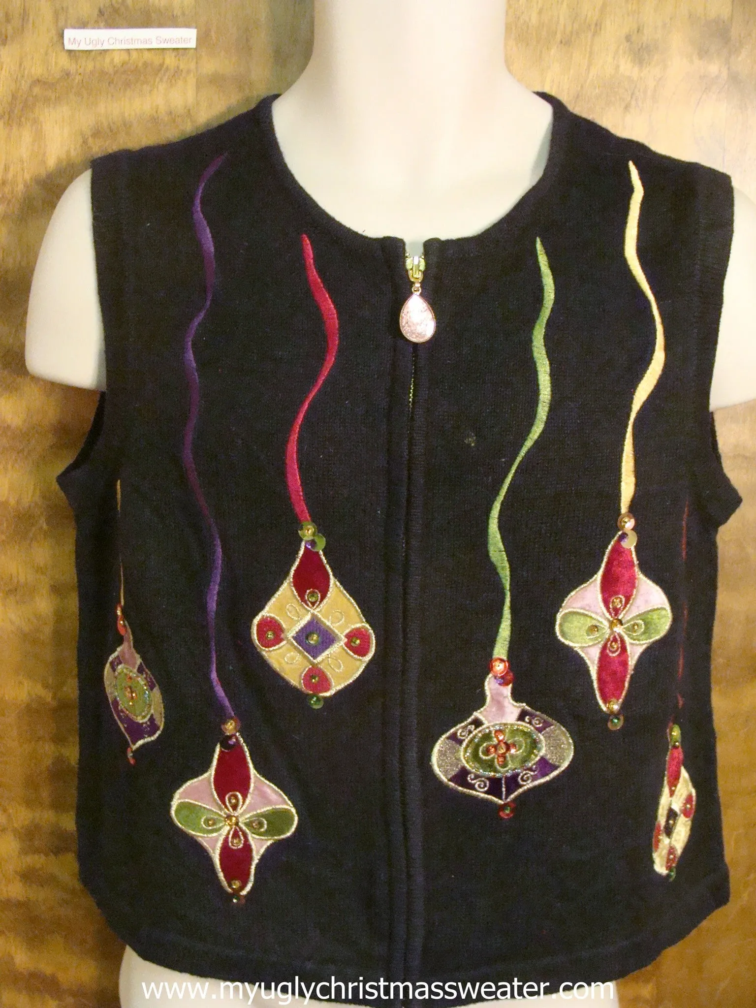 Ornaments Ugly Christmas Sweater Vest