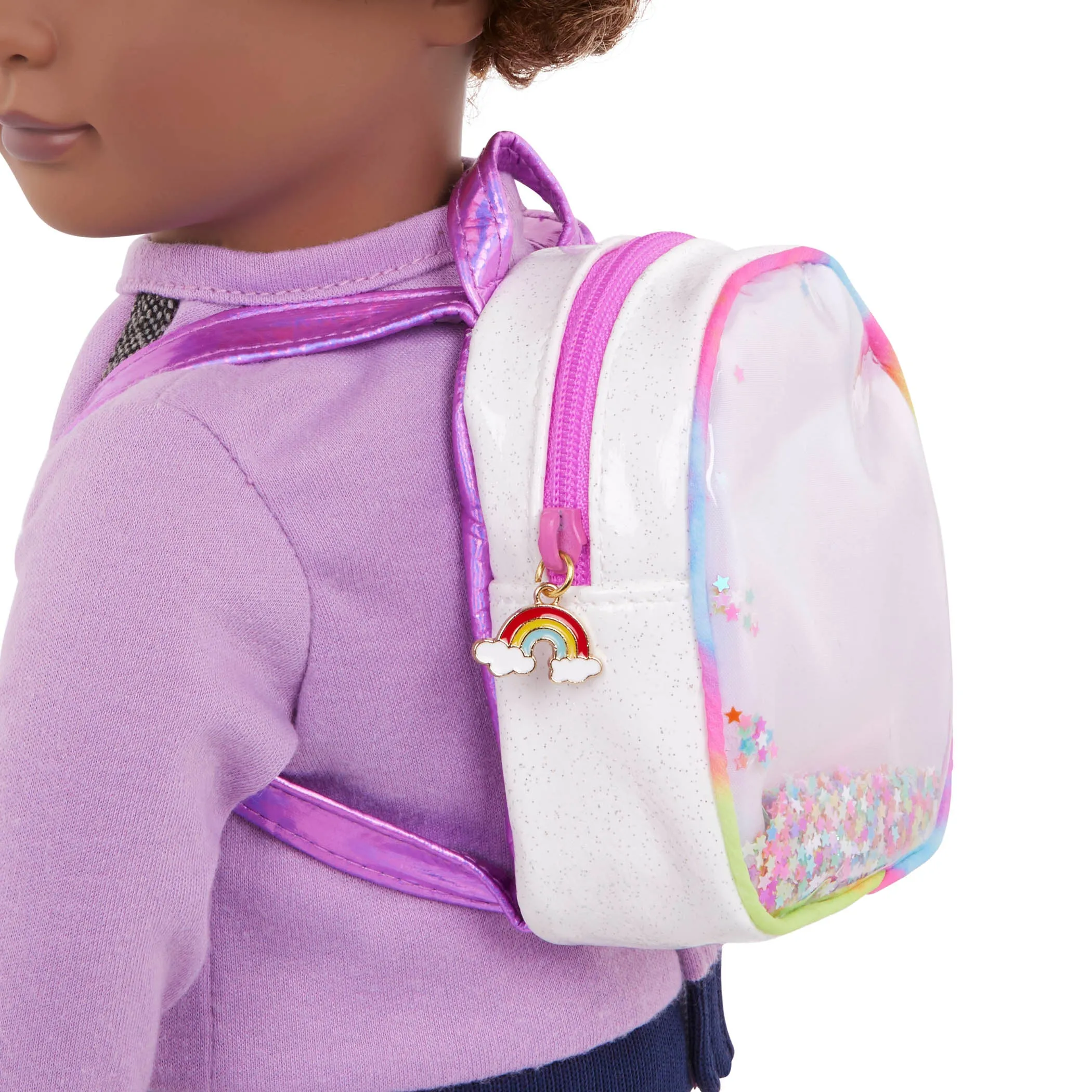 Our Generation Accessory Set Mini Back Bag - Rainbow Surprise Backpack