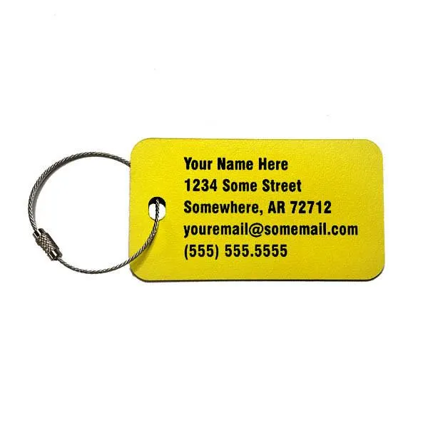 Personalized Laser-Engraved Plastic Luggage Tag - Standard Size