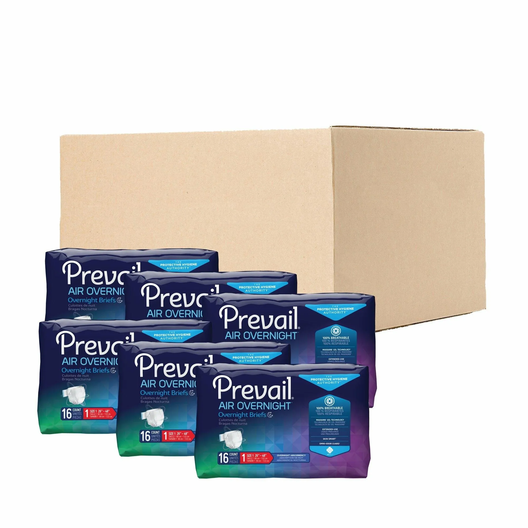 Prevail AIR Overnight Briefs Adult Diapers