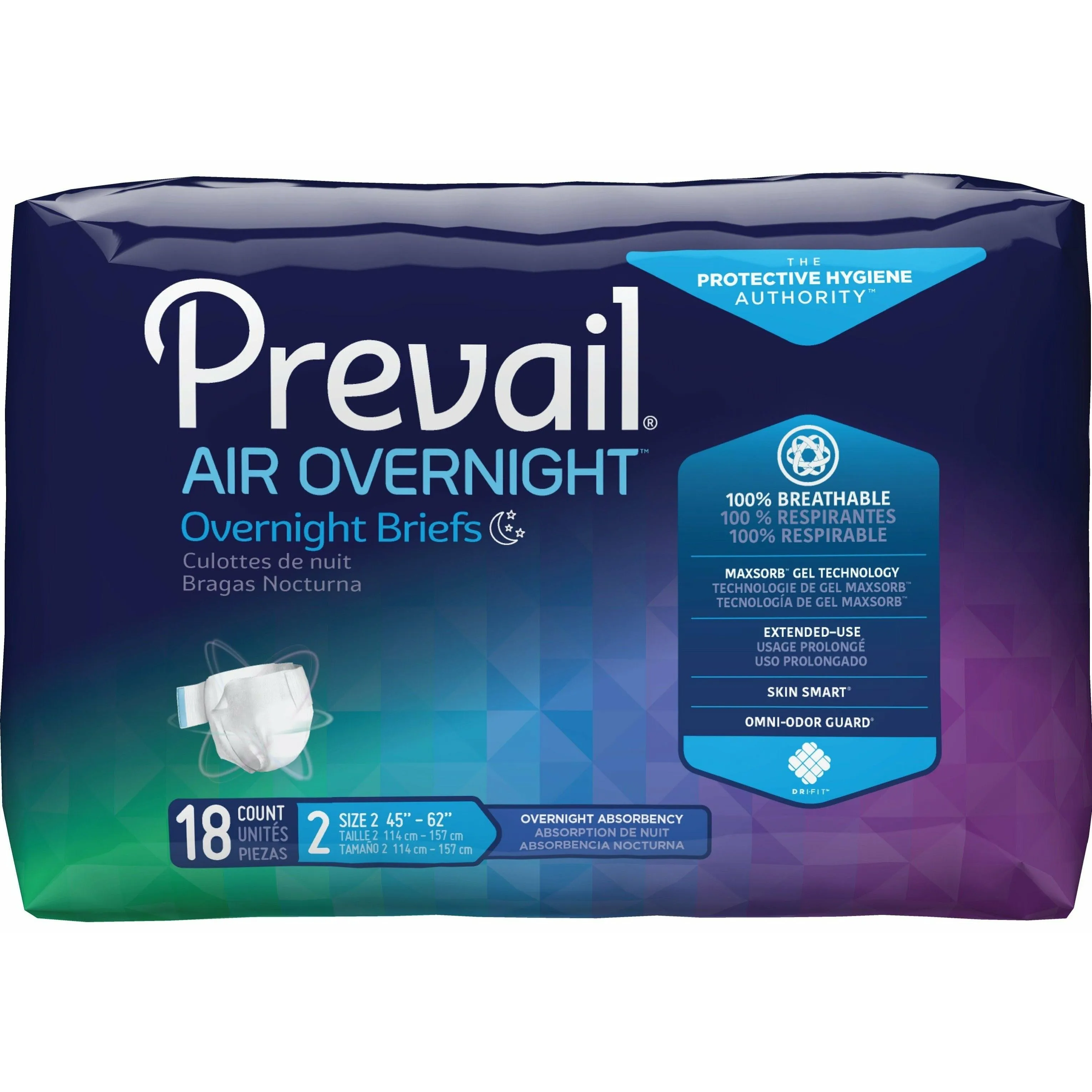 Prevail AIR Overnight Briefs Adult Diapers