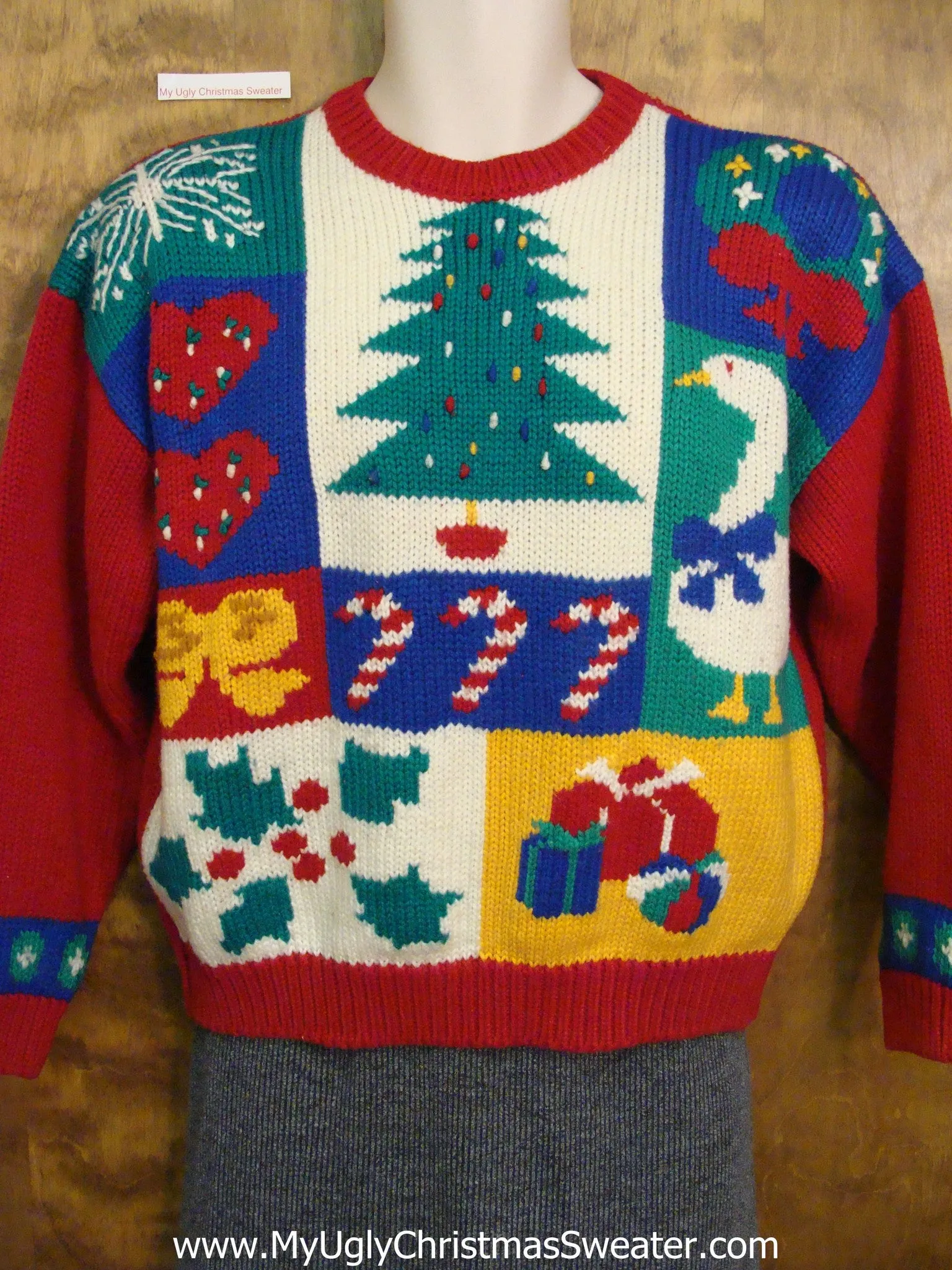 Retro 80s Colorful Ugliest Christmas Sweater