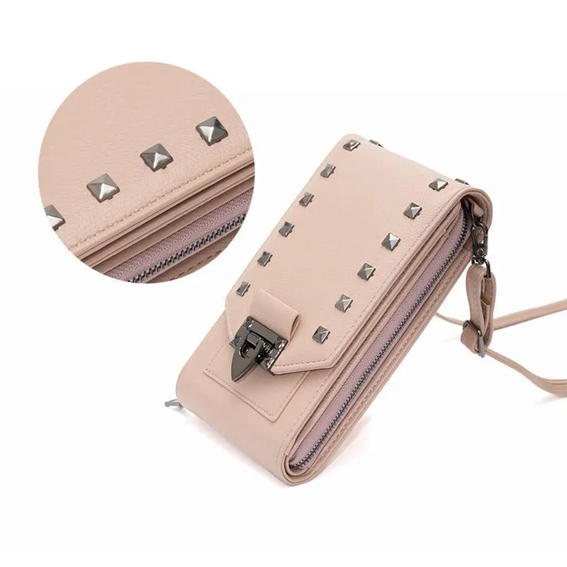 Rivet Design Shoulder Bags Mobile Phone Crossbody Bags Women