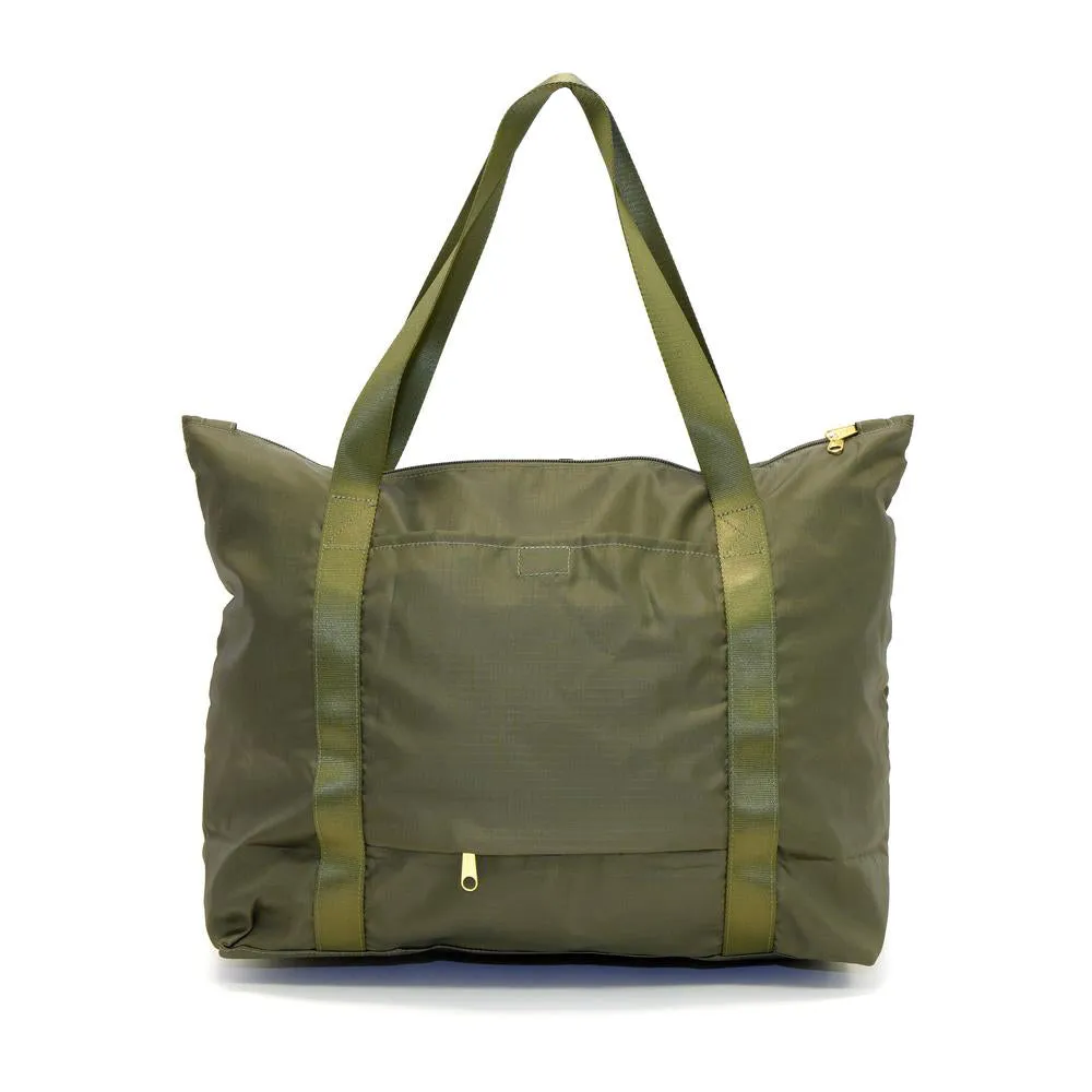 Safari Green Packable Tote Bag