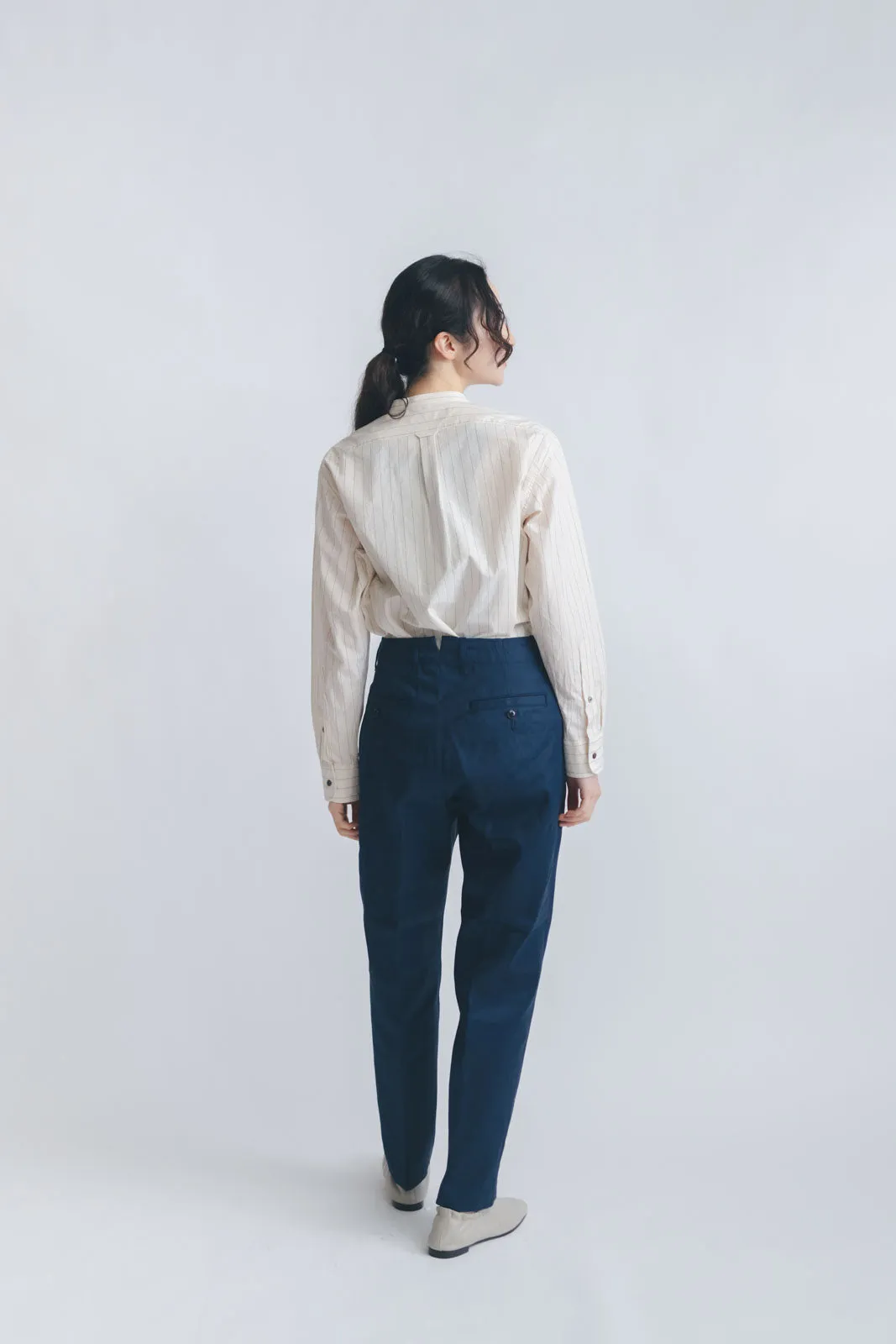 【SALE】 HAND ROOM WOMENS バンドカラーシャツ