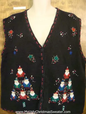 Santa Trees Ugliest Christmas Sweater Vest  XXL