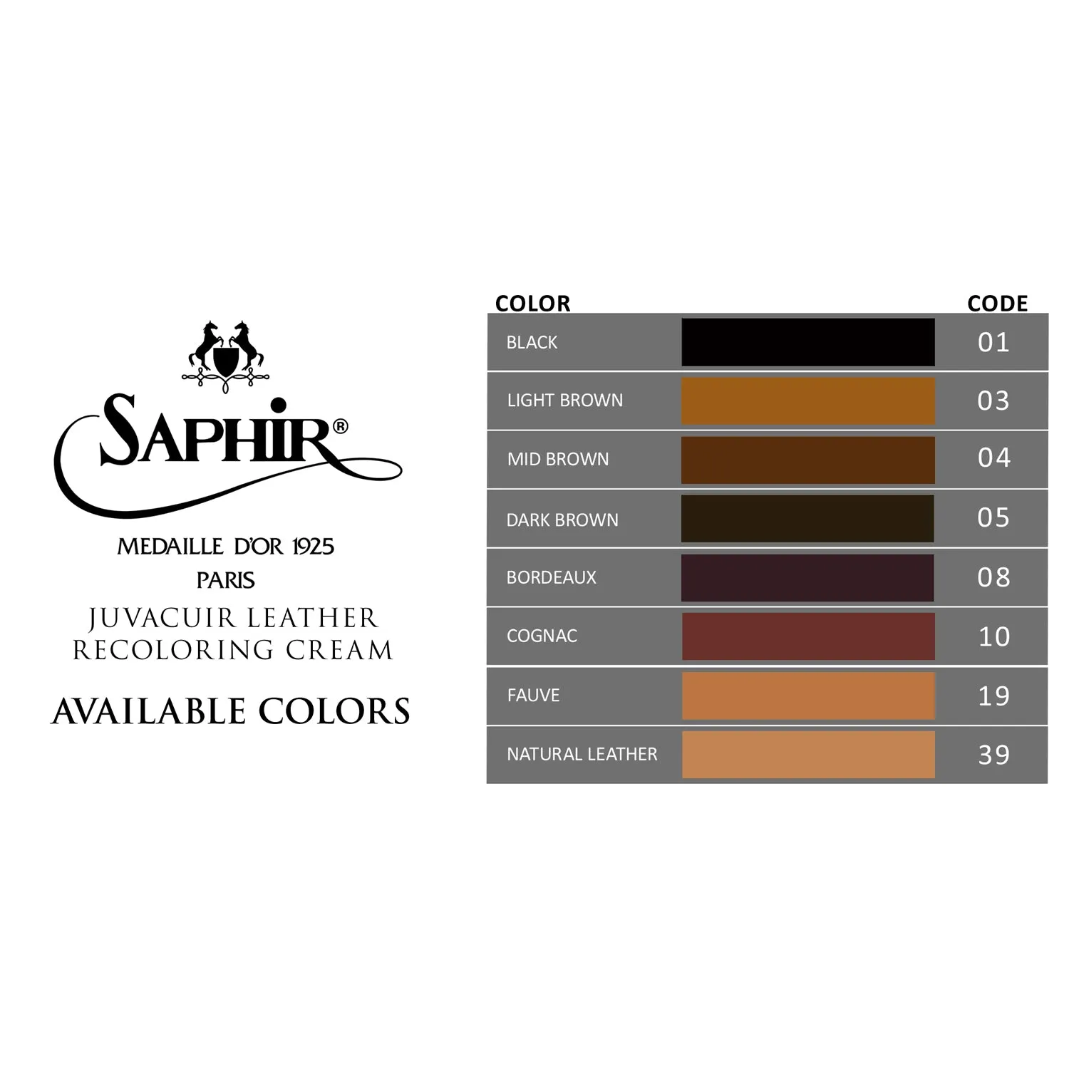 Saphir Juvacuir Recoloring Cream for Leather Goods