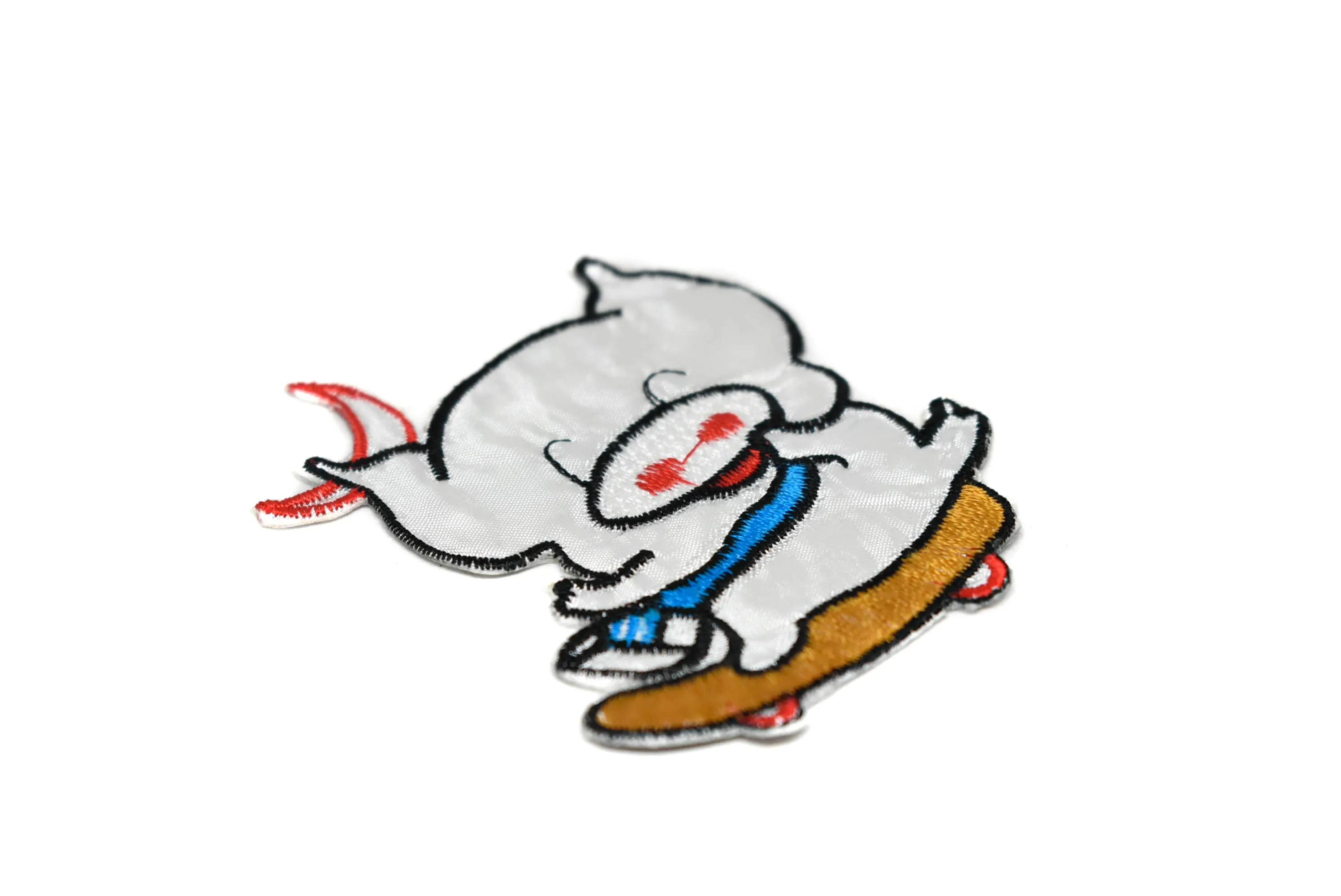 Skating Piggy Iron-on Patch 2.50" x 3" - 1 Piece