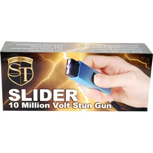 Slider 10 million Volt Stun Gun Flashlight  Blue