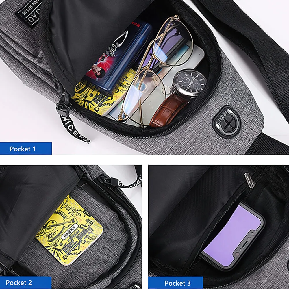 Small Waterproof Single Shoulder Strap Bag for Men - SF1217