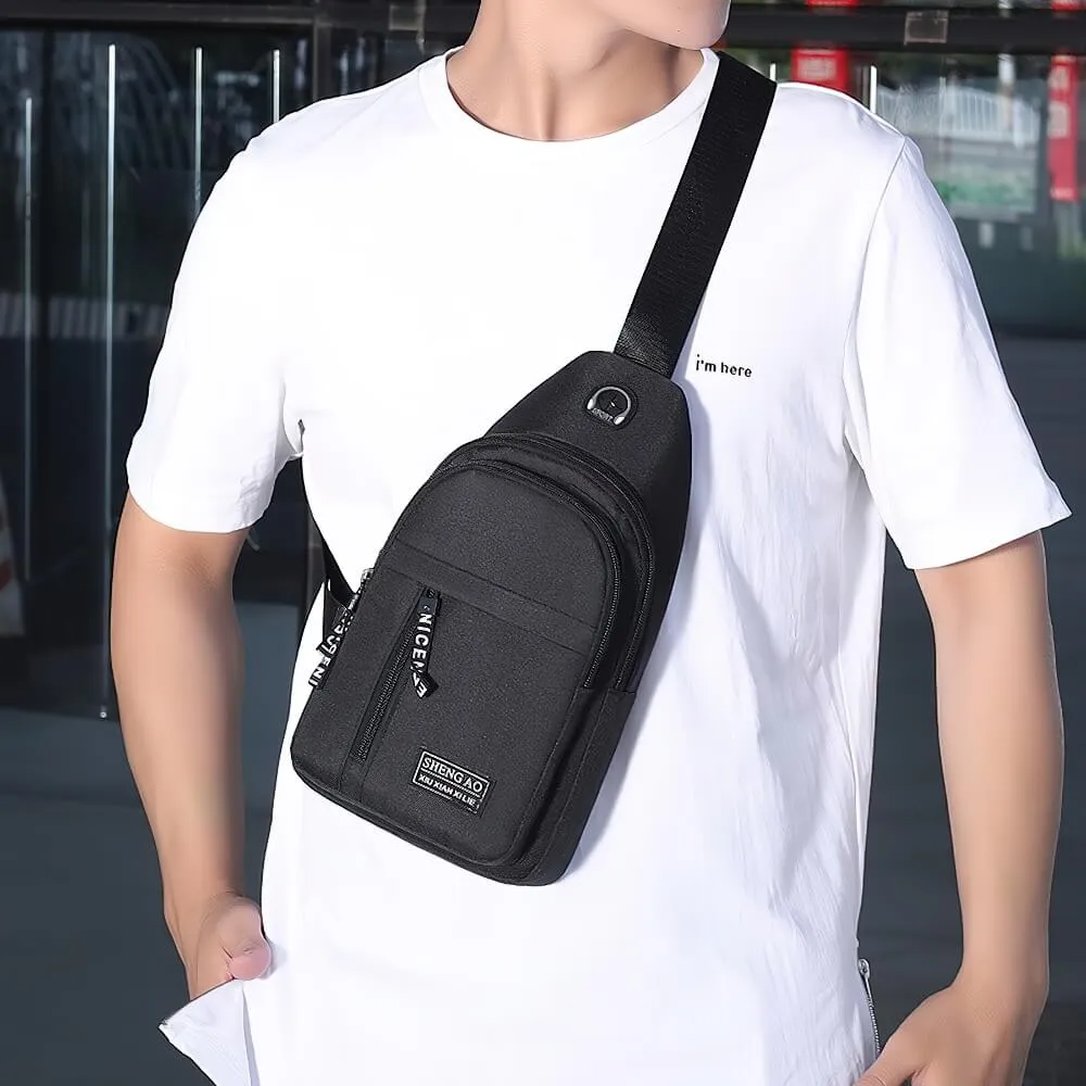 Small Waterproof Single Shoulder Strap Bag for Men - SF1217