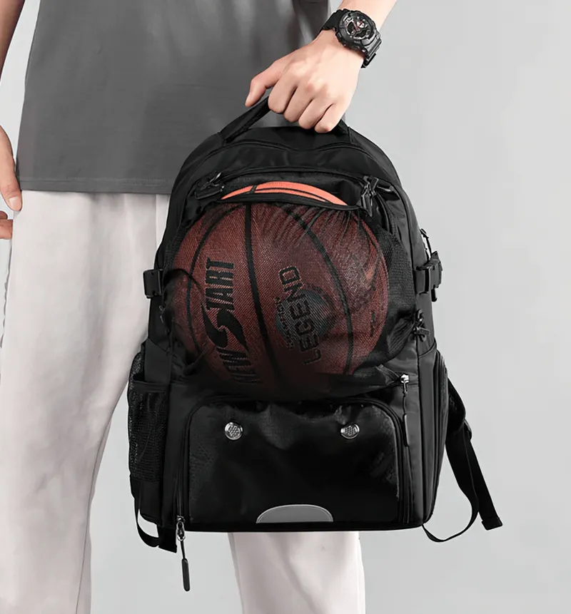 Sports Backpack With Shoe Compartment and Detachable Net Pocket - SF0808