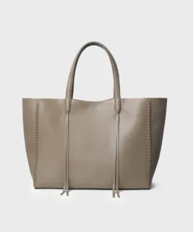 Tote Grained Leather Taupe