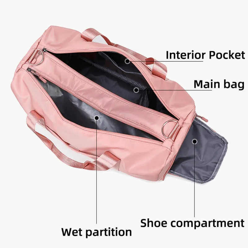 Travel Shoulder Bag with Dry and Waterproof Сompartments - SF1471