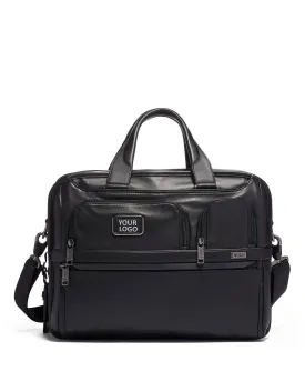 Tumi Expandable Organizer Laptop Brief, Black Leather