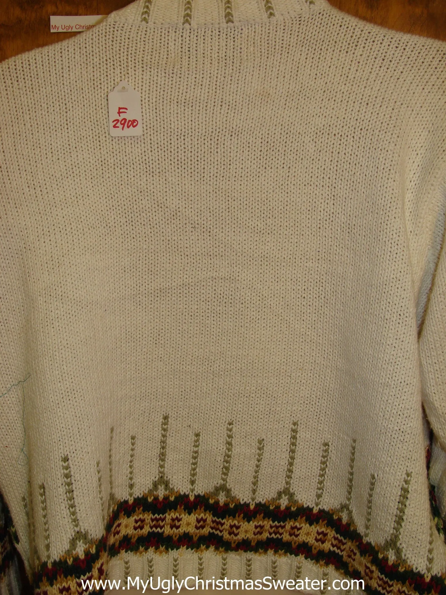 Ugliest Christmas Sweater Cardigan with Trees