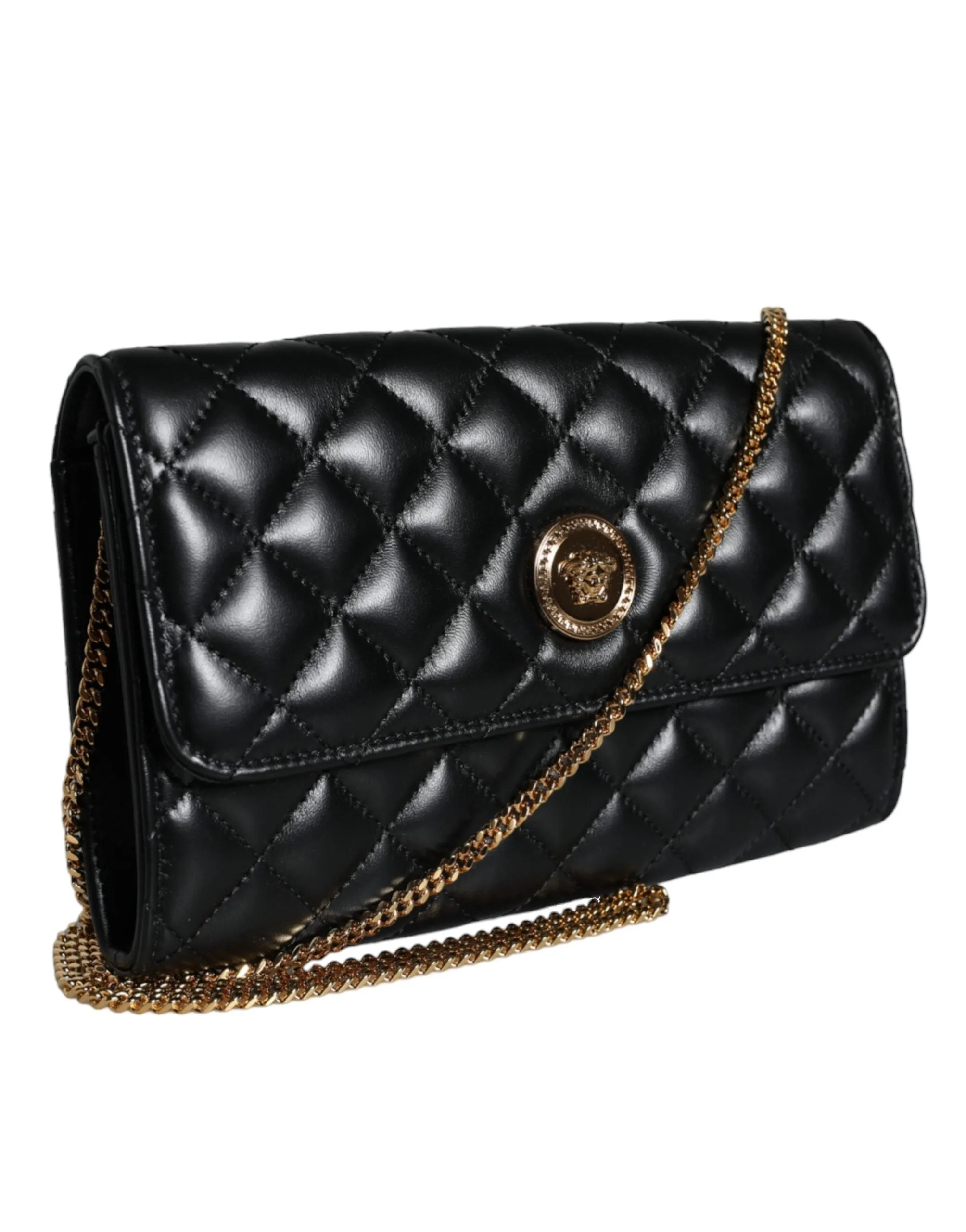 Versace Medusa Gloss Black Bag M