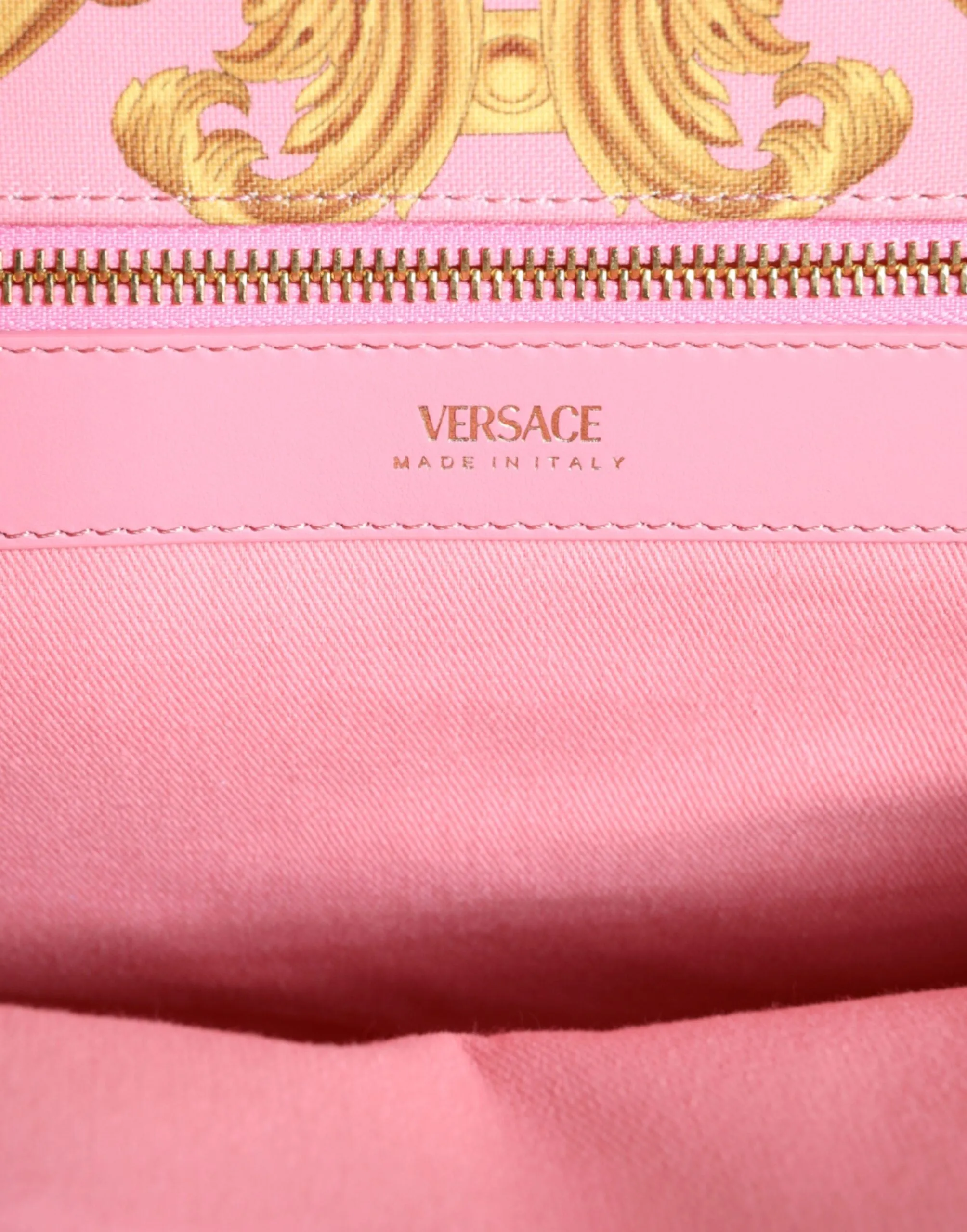 Versace Pink & Gold Paris Bag