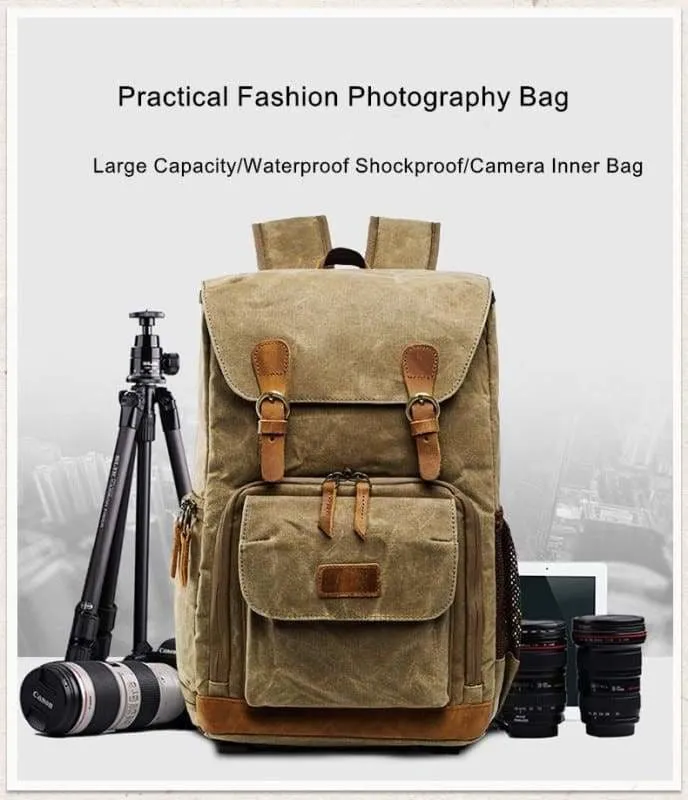 Vintage Photography Waterproof Backpacks For Work