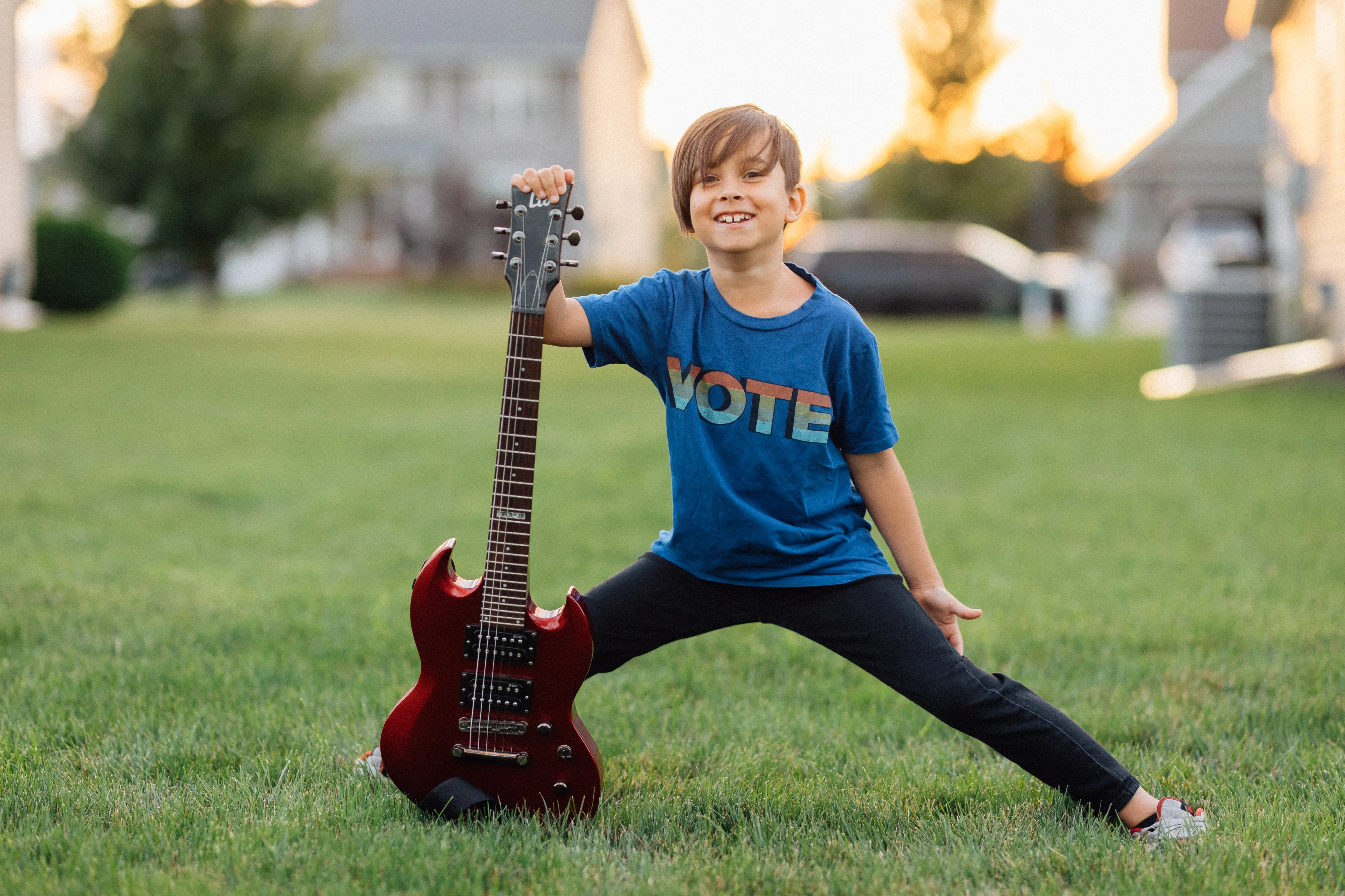 Vote Rainbow Blue Tee