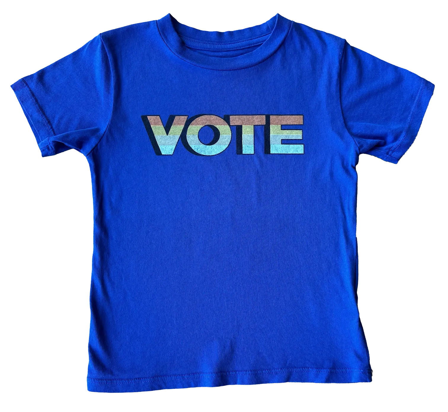 Vote Rainbow Blue Tee