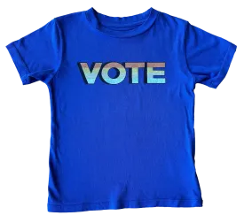 Vote Rainbow Blue Tee