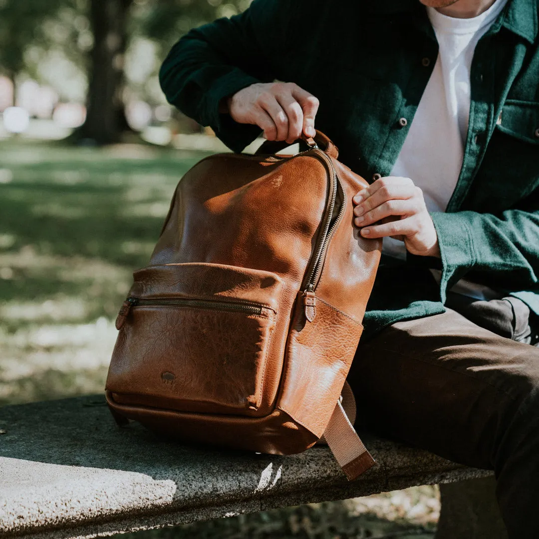 Walker Leather Backpack | Rustic Tan