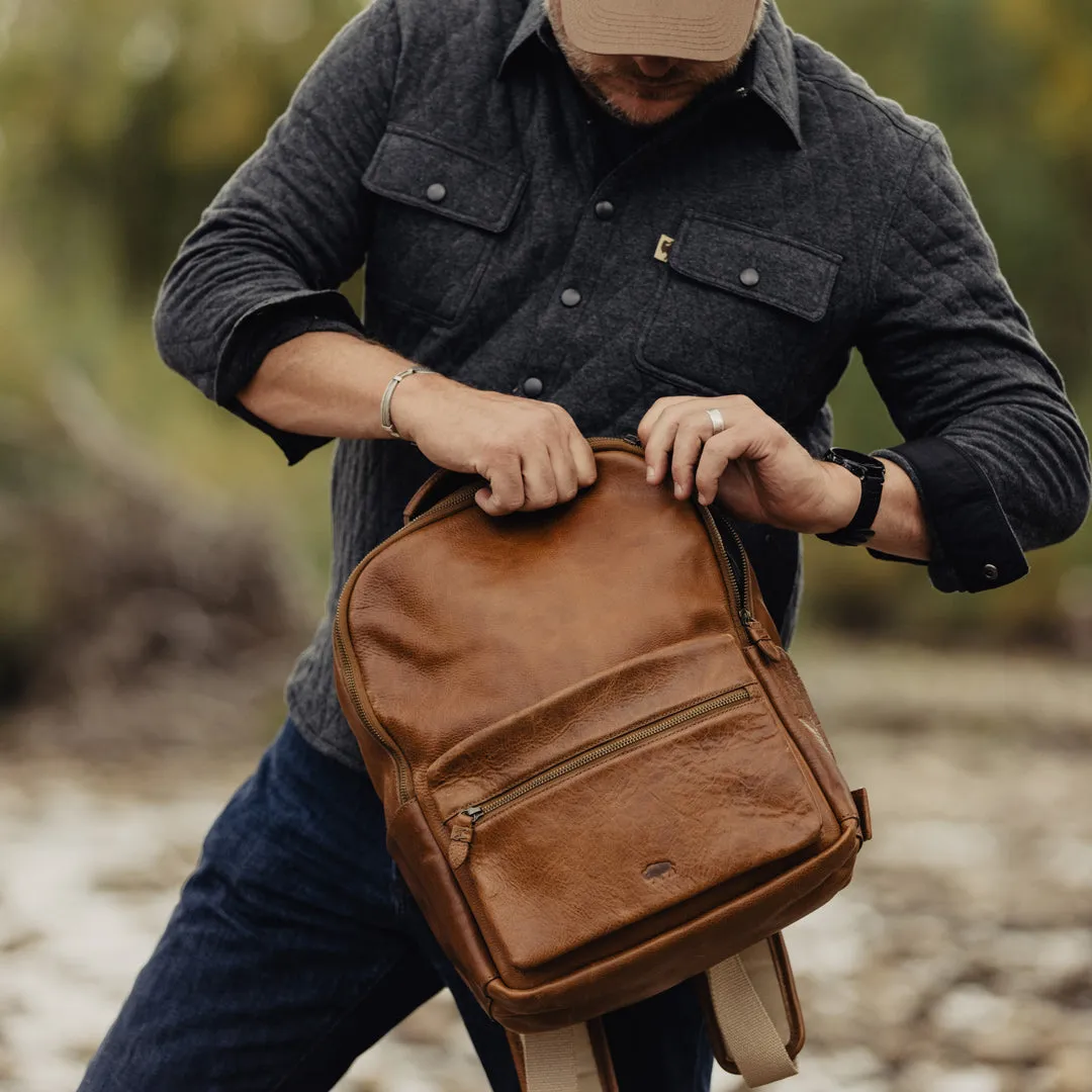 Walker Leather Backpack | Rustic Tan