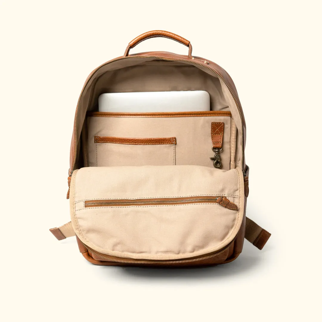 Walker Leather Backpack | Rustic Tan