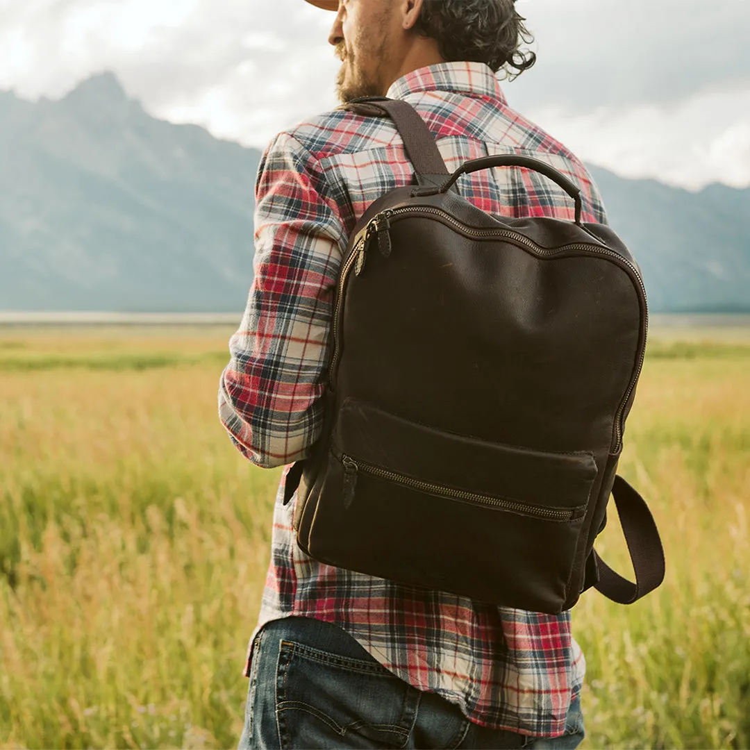 Walker Leather Backpack | Vintage Oak