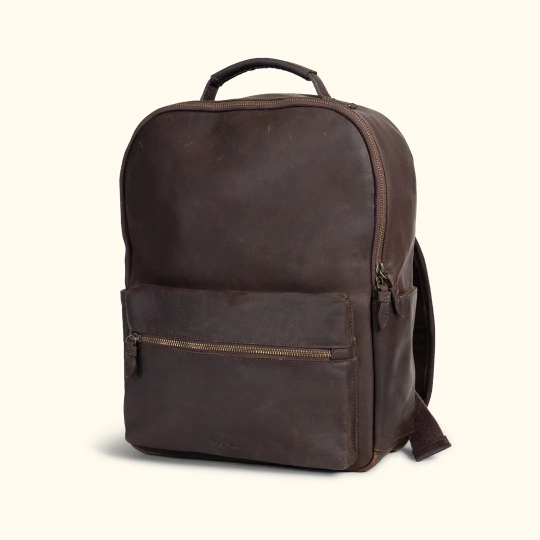 Walker Leather Backpack | Vintage Oak