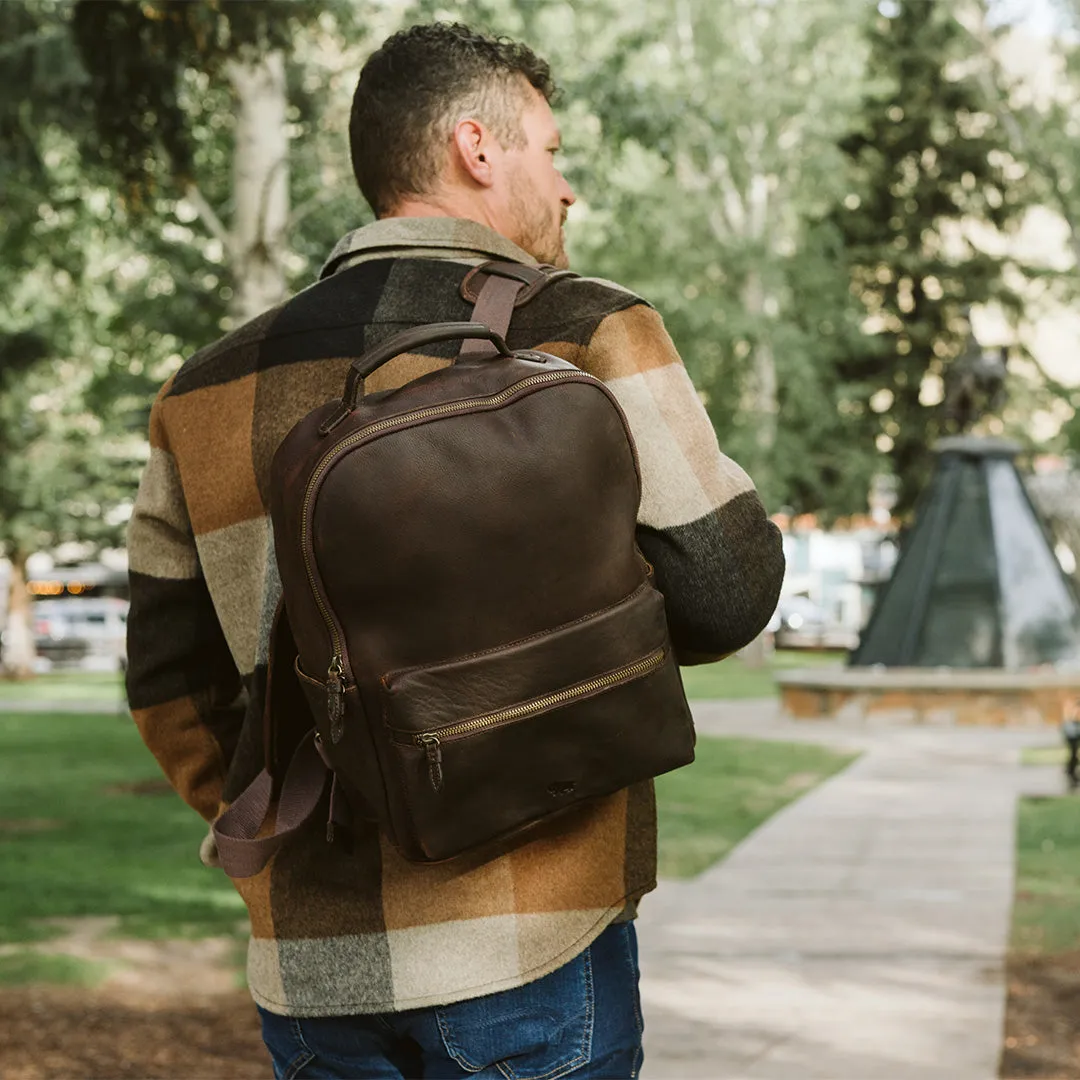 Walker Leather Backpack | Vintage Oak