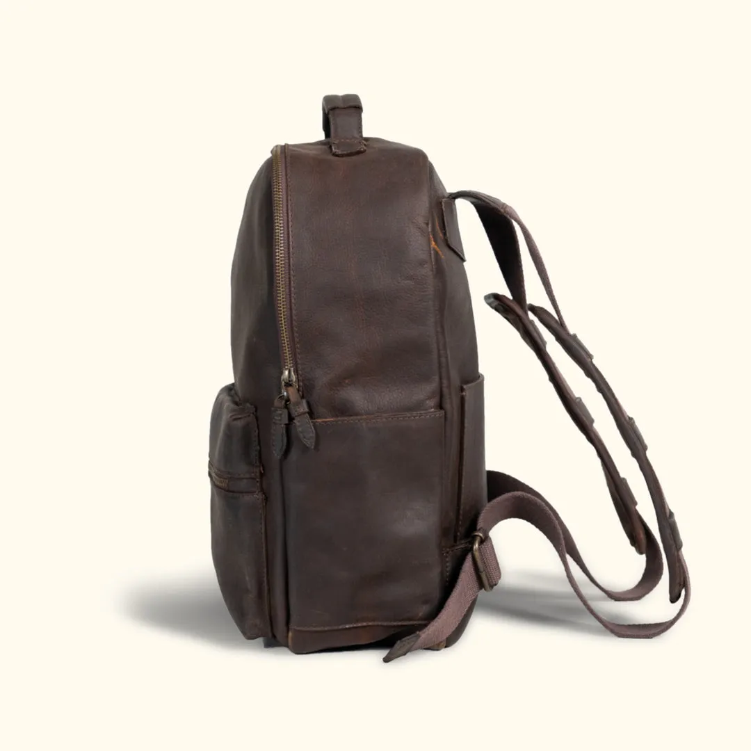 Walker Leather Backpack | Vintage Oak