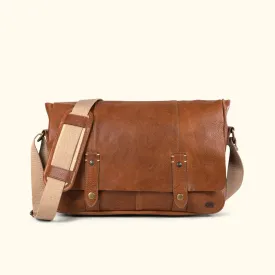 Walker Leather Messenger Bag | Rustic Tan