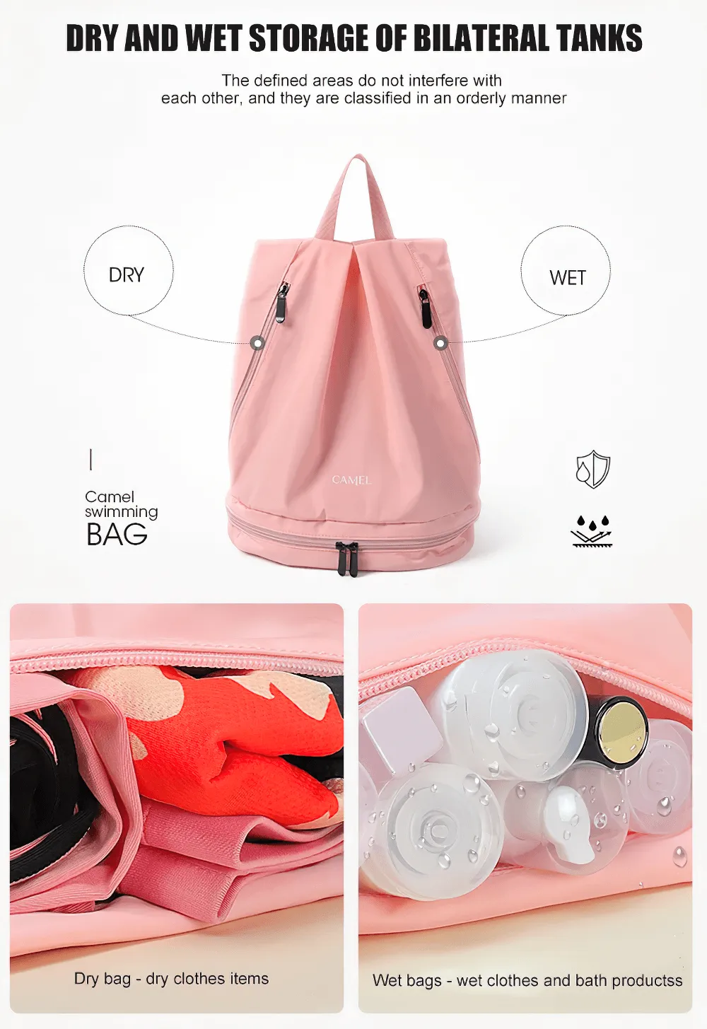 Waterproof Backpack with Dry and Wet Separation - SF2293