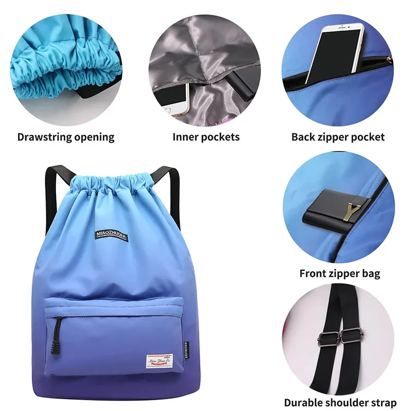 Waterproof Gym Softback Backpack / Fitness Drawstring Bag - SF0774