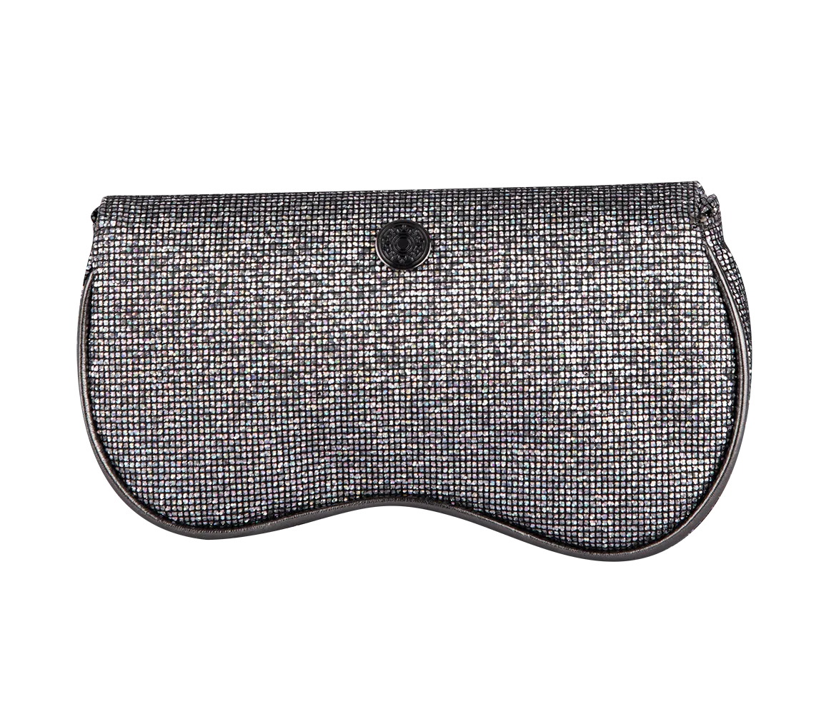 Wave Glitter Clutch Black