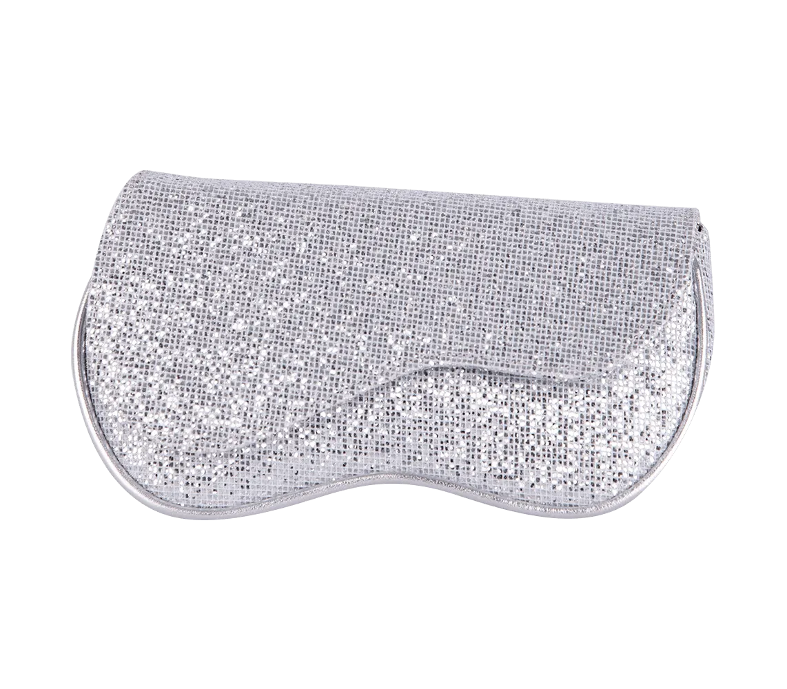 Wave Glitter Clutch Silver