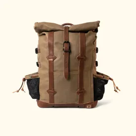 Waxed Canvas Rolltop Backpack | Dakota Collection | Field Khaki